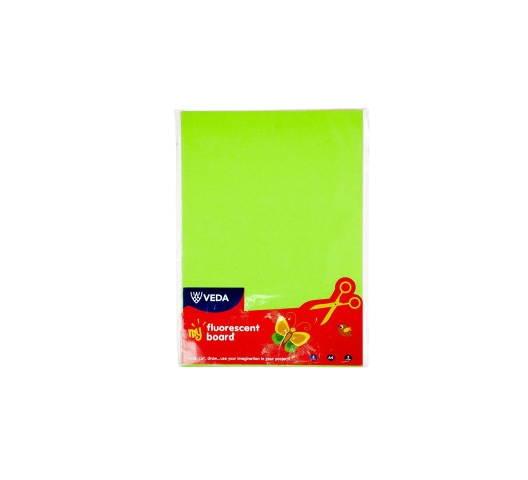 VEDA PAD FLUORSCENT BOARD PCR-FB1 200GSM A2 5SHT